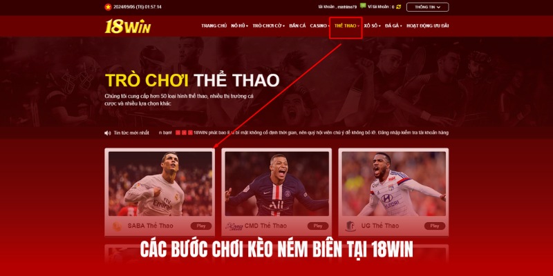 Hướng dẫn chơi cá cược ném biên cơ bản tại 18WIN